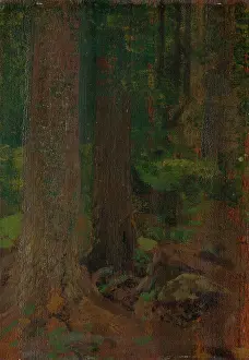 Katona Ferdinand Prints: Forest study, 1890-1910. Creator: Ferdinand Katona