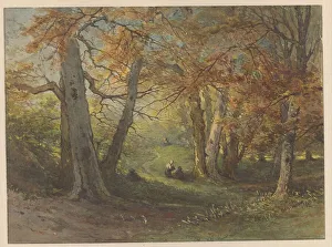 Vos Maria Prints: Forest view near Oosterbeek, 1834-1906. Creator: Maria Vos
