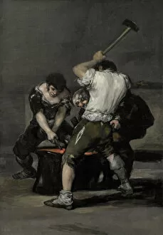 De 1746 1828 Collection: The Forge, c. 1815. Artist: Goya, Francisco, de (1746-1828)