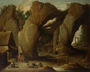 Rocky Prints: Forge Among Rocks, 2nd half of 17th century. Creator: Follower of David Teniers II
