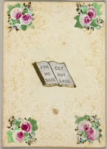 Valentines Card Prints: Forget Me Not Dear Love (valentine), c.1830. Creator: Unknown