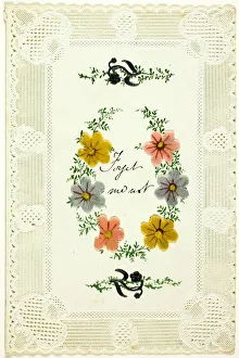 St Valentines Day Prints: Forget Me Not (valentine), c. 1840. Creator: George Kershaw