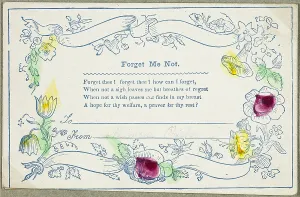 Valentines Card Prints: Forget Me Not (valentine), c.1830. Creator: Unknown