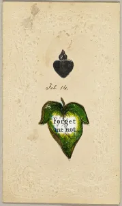 Valentines Card Prints: Forget Me Not (valentine), c.1830. Creator: Unknown