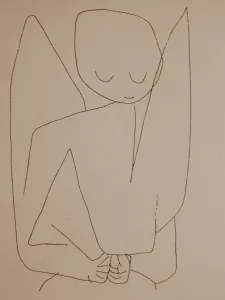 Angels Prints: Forgetful Angel (Vergesslicher Engel), 1939. Artist: Klee, Paul (1879-1940)