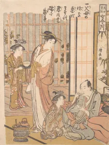 Brothel Gallery: Forgetting Filial Piety, ca. 1781. Creator: Torii Kiyonaga