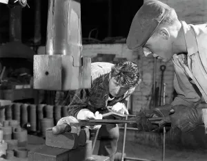 Forging at the foundry of AT Green & Sons Ltd, Rotherham, South Yorkshire, 1963