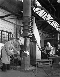 Walters Gallery: Forging at the foundry of AT Green & Sons Ltd, Rotherham, South Yorkshire, 1963