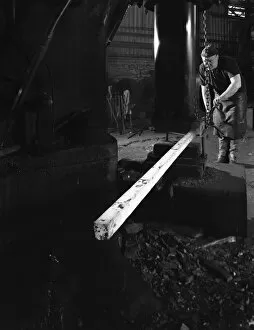 Iron And Steel Industry Gallery: Forging at J Beardsley, Sheffield, South Yorkshire, 1966. Artist: Michael Walters