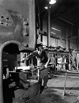 Pressing Prints: Forging pins at Edgar Allens steel foundry, Sheffield, South Yorkshire, 1963. Artist