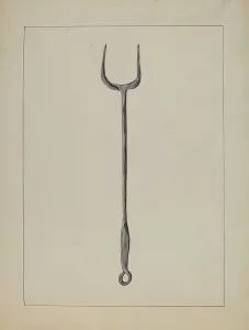 Forks Prints: Fork, 1935/1942. Creator: Benjamin Resnick