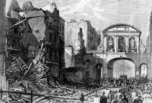 Development Prints: Forlorn condition of Temple-Bar, 1868. Creator: Unknown