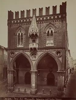 Bologna Prints: Foro dei Mercanti - Palazzo della Mercanzia, Bologna, between 1880-1890. Creator: Emilia