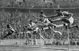 Gold Medallist Prints: Forrest Towns, American Olympic champion in the 110 metres hurdles, 1936