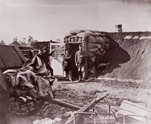Sandbags Prints: Fort Burnham, front of Petersburg, 1864. Creator: Tim O Sullivan