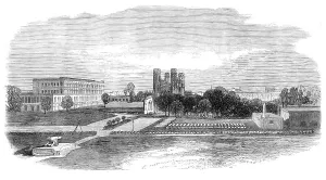 H Rc Prints: Fort Church and South Barracks, Calcutta, 1870. Creator: Unknown
