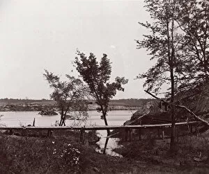 Mathew B Collection: Fort Darling. Masked Battery and Obstruction in James River, ca. 1865
