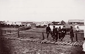 Covered Wagons Prints: Fort Ellsworth, Alexandria, Virginia, 1861-65. Creator: Unknown