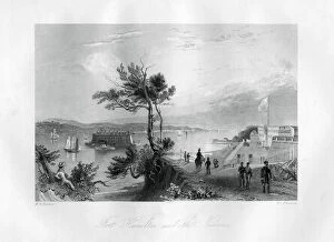Brooklyn Collection: Fort Hamilton and the Narrows, New York, 1855.Artist: F O Freeman