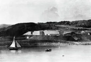 Maine Prints: Fort Knox, Maine, 1870-1875. Artist: Seth Eastman