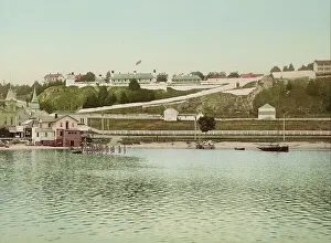 Mackinac County Michigan United States Prints: Fort Mackinac, Michigan, c1899. Creator: Unknown