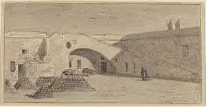 Patrolling Prints: Fort Marion, Florida, c. 1874. Creator: James Wells Champney