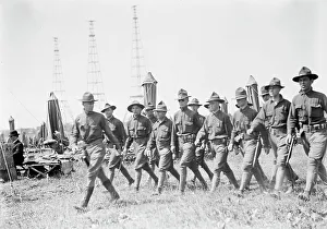 Drill Prints: Fort McHenry - Groups, 1917. Creator: Harris & Ewing