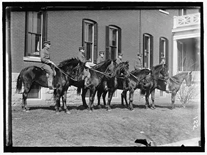 Army Base Prints: Fort Myer, unidentified group of officers on horseback