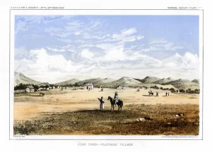 Fort Owen, Flathead Village, USA, 1856. Artist: John Mix Stanley Fort Owen, Flathead Village, USA, 1856. Artist: John Mix Stanley
