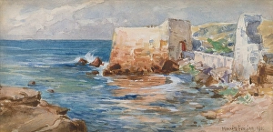 Defensive Prints: Fort by the sea, 1906. Creator: Felician Moczik