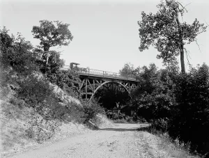 Illinois United States Prints: Fort Sheridan, Ill. Ravine Bridge, between 1880 and 1899. Creator: Unknown