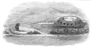 Madagascar Prints: Fort at Tamatave, Madagascar, the scene of the late affray, 1845. Creator: Unknown