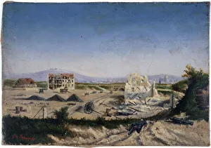 Fort de Vanves, during the war of 1870. Creator: Gaston de Laperriere