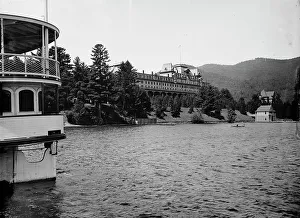 Lookout Prints: Fort William Henry Hotel, Lake George, between 1880 and 1897. Creator: William H. Jackson