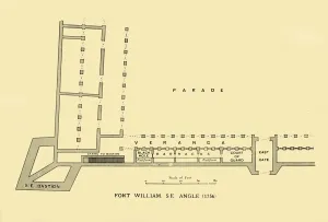 Ground Plan Prints: Fort William, S. E. Angle, 1756, (1925). Creator: Unknown