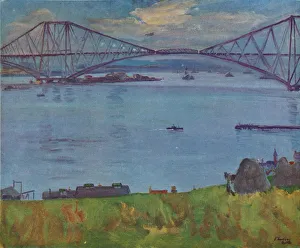 Sir John Prints: The Forth Bridge, 1914, (1918). Artist: Sir John Lavery