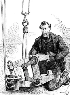 Hydraulic Prints: The Forth Bridge: hydraulic riveting machine