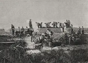 Fortification works on the coast of Santiago de Cuba, Cuban War of Independence (1895-1898), 1898. Creator: Arturo Carretero y Sanchez