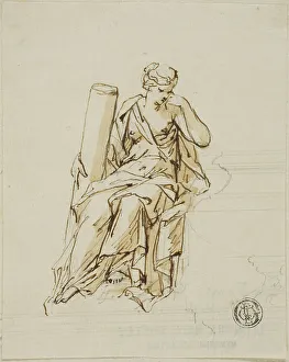 Fortitude: Unexecuted Design for the Monument to the First Duke of Marlborough, c. 1733. Creators: John Michael Rysbrack, Sir James Thornhill