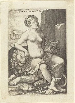 Master I Prints: Fortitudo. Creator: Master I. B