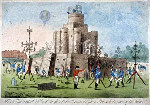 Temporary Prints: Fortress in Green Park, Westminster, London, 1814