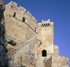 A fortress on Lindos Acropolis, 14th century