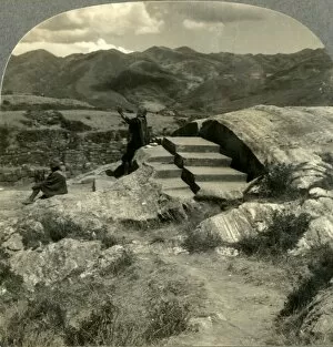 Sacsahuaman Collection: Fortress of Sacsahuaman and Throne of the Incas in the Hills above Cuzco, Peru, c1930s