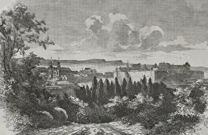 Townscape Prints: Fortress of Sedan, France, 1870. Creator: Tomas Padro Pedret