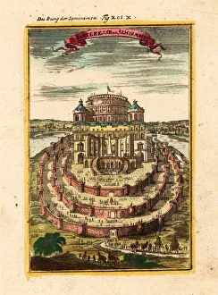 Fortress of Semiramis, 1719. Artist: Mallet, Alain Manesson (1630-1706) Fortress of Semiramis, 1719. Artist: Mallet, Alain Manesson (1630-1706)