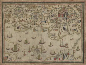Wall Hanging Prints: Forts Zeelandia and Provintia and the City of Tainan, 19th century. Creator: Unknown