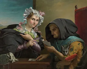 Card Prints: The Fortune Teller, 1828. Creator: Marie Adelaide Kindt