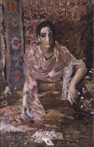 Cartomancy Collection: Fortune-teller, 1895. Artist: Vrubel, Mikhail Alexandrovich (1856-1910)
