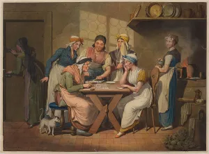 The Fortune Teller in the Kitchen. Scenes of life during the Biedermeier period. Creator: Opiz, Georg Emanuel (1775-1841)