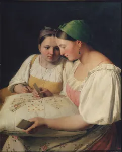 Alexei Gavrilovich 1780 1847 Gallery: Fortune Telling, 1842. Artist: Venetsianov, Alexei Gavrilovich (1780-1847)